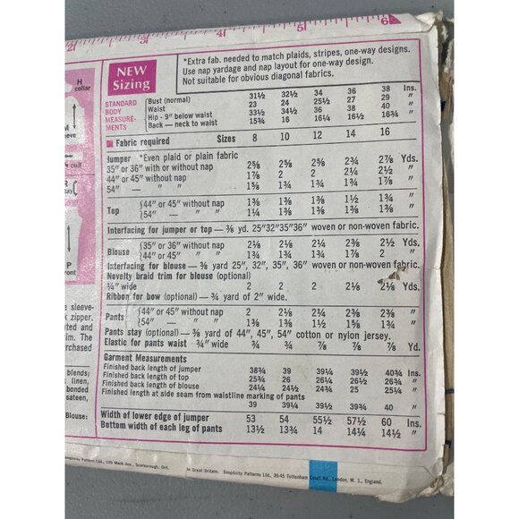 Simplicity 7817 1970s Maternity Pattern Size 10 Top Jumper Blouse Pants CUT - Picture 4 of 7